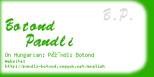 botond pandli business card